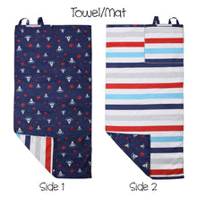 Load image into Gallery viewer, FlapJackKids - Towel Backpack - Shark/Crab