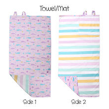 Load image into Gallery viewer, FlapJackKids - Towel Backpack - Narwhal/Starfish