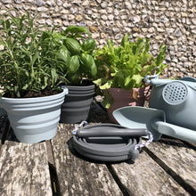 Load image into Gallery viewer, Scrunch Seedling Pot and Trowel - Duck Egg Blue