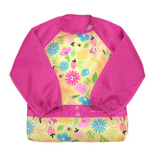 Load image into Gallery viewer, Snap &amp; Go Easy-Wear Long Sleeve Bib - Pink Bee 12-24M
