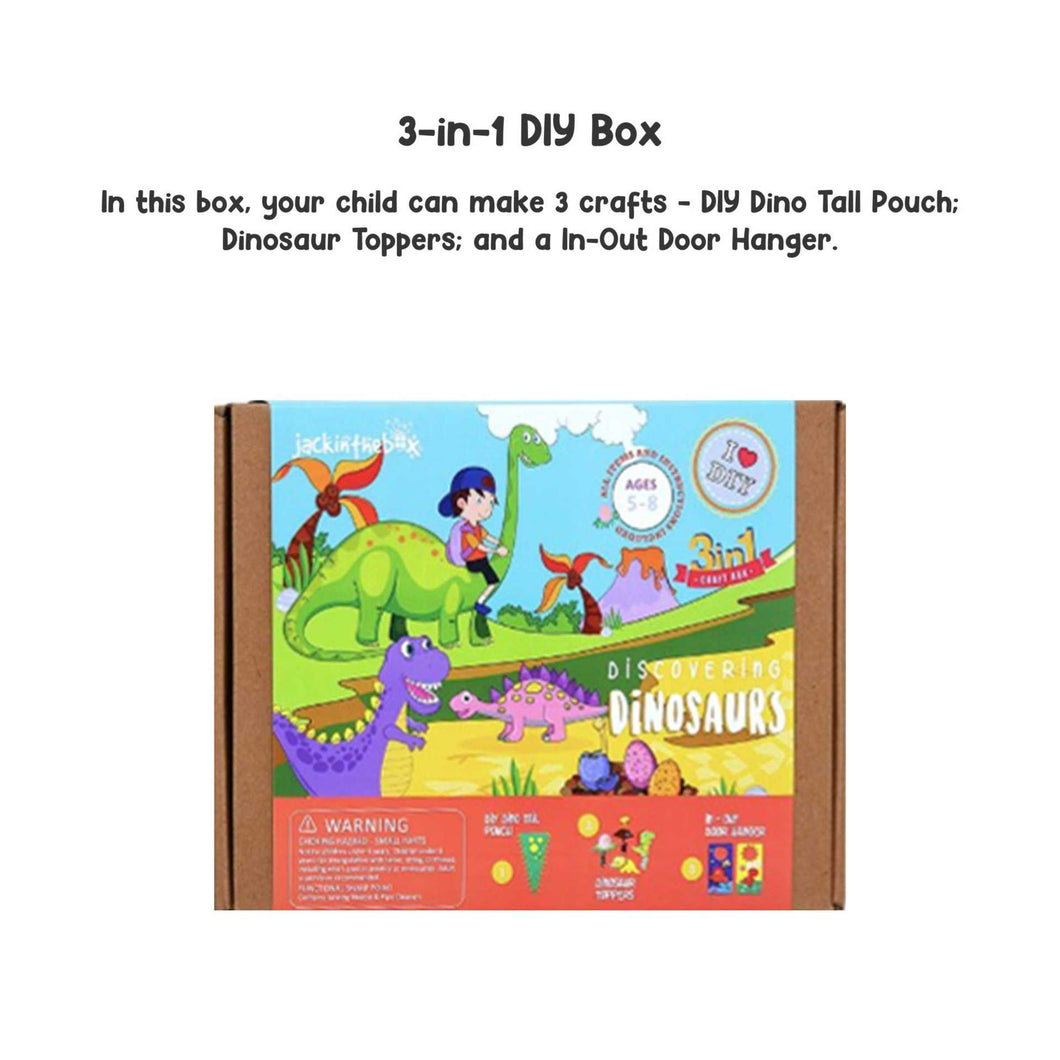 JackInTheBox 3 in 1 Discovering Dinosaurs Craft Kit