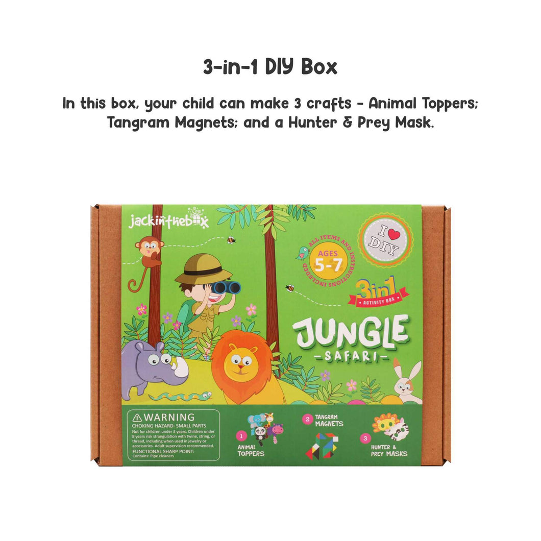 JackInTheBox 3 in 1 Jungle Safari Craft Kit