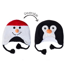 Load image into Gallery viewer, Flapjacks Kids Winter Hat Snowman/Penguin Youth 3-8Y
