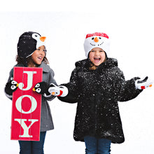 Load image into Gallery viewer, Flapjacks Kids Winter Hat Snowman/Penguin Youth 3-8Y
