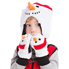 Load image into Gallery viewer, Flapjacks Kids Winter Mitts Snowman Toddler/Youth 3-6Y
