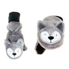 Load image into Gallery viewer, Flapjacks Kids Winter Mitts Wolf Tddlr/Youth 3-6Y
