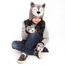 Load image into Gallery viewer, Flapjacks Kids Winter Mitts Wolf Tddlr/Youth 3-6Y
