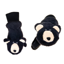 Load image into Gallery viewer, Flapjacks Kids Winter Mitts Black Bear Tddlr/Yth 3-6Y
