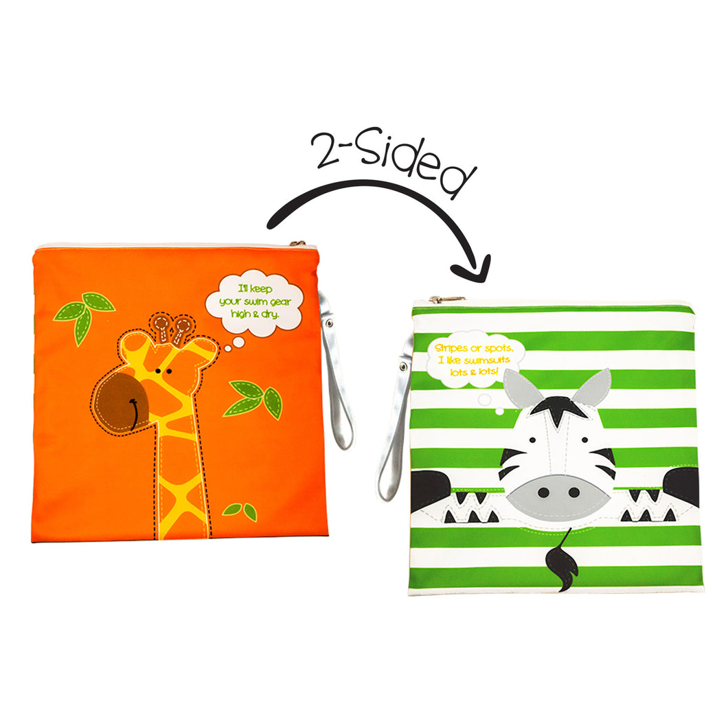 FlapJackKids - Wet Bag - Giraffe/Zebra