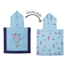 Load image into Gallery viewer, FlapJackKids - Baby Cover-Up - Shark/Crab/Nautical
