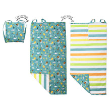 Load image into Gallery viewer, FlapJackKids - Towel Backpack - Green Zoo

