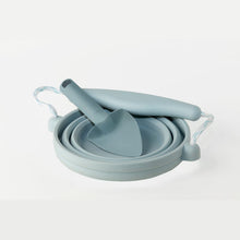 Load image into Gallery viewer, Scrunch Seedling Pot and Trowel - Duck Egg Blue
