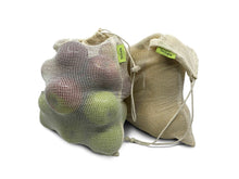 Load image into Gallery viewer, TruEarth 100% Organic Cotton Mesh Produce Bags | Set of 6 (3M, 3L)
