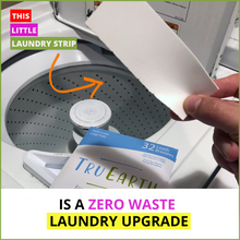 Load image into Gallery viewer, TruEarth Eco-Strips Laundry Detergent | Fragrance-Free - Fragrance-Free | 32 Loads/16 Sheets/pack
