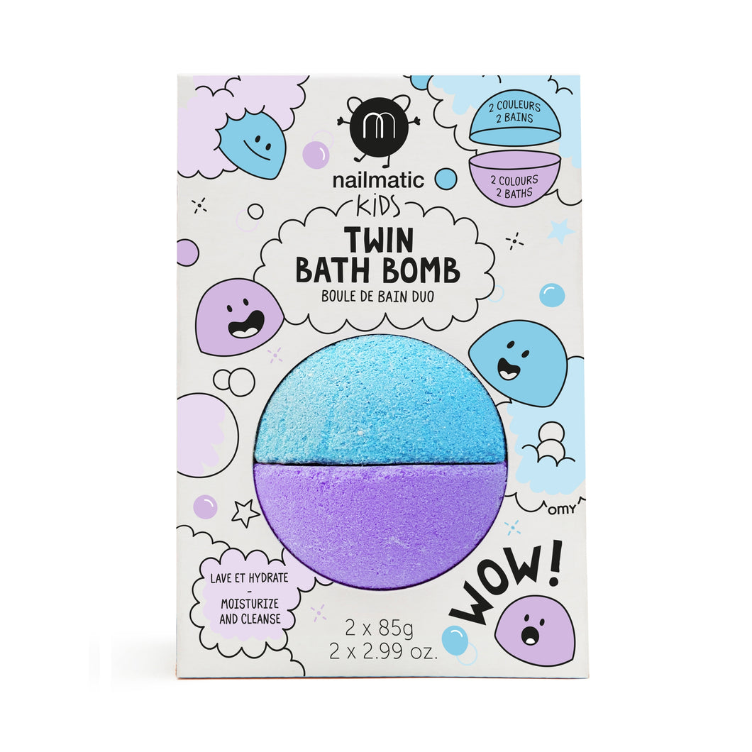 Twin Bath Bomb: blue + violet