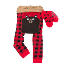 Load image into Gallery viewer, Zoocchini - Legging - Sock Set - Bosley the Bear 6-12M
