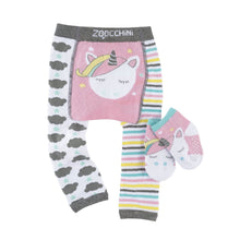 Load image into Gallery viewer, Zoocchini - Legging - Sock Set -Allie The Alicorn 6-12M
