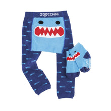 Load image into Gallery viewer, Zoocchini - Legging - Sock Set - Sherman The Shark 6-12M
