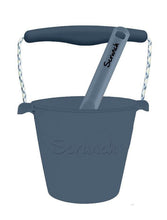 Load image into Gallery viewer, Scrunch Bucket and Spade - Steel Blue

